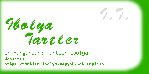 ibolya tartler business card